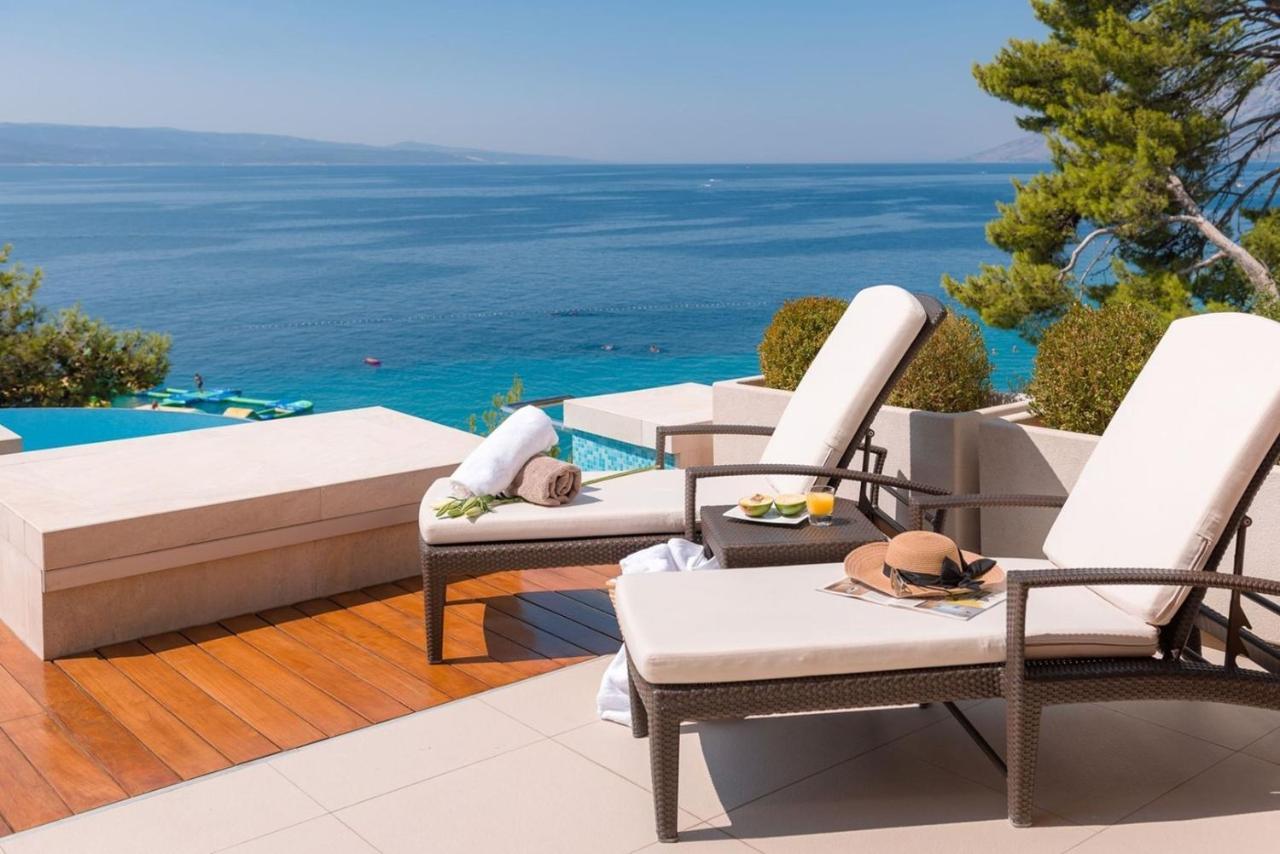 Luxury Seafront Villa Brela Pride With Private Heated Pool At The Beach In Brela - Baska Voda Zewnętrze zdjęcie